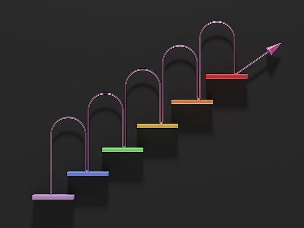 illustration of success steps